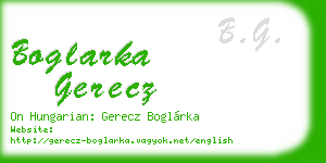 boglarka gerecz business card